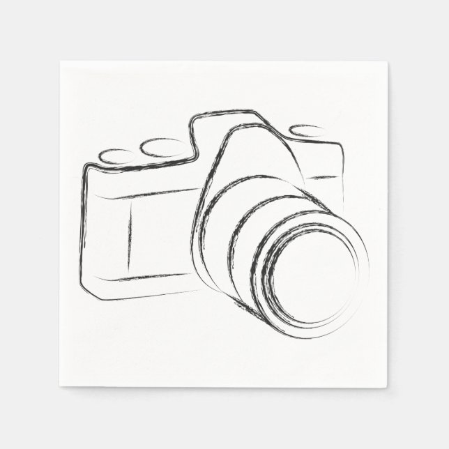 Photo Camera Paper Napkins (Front)