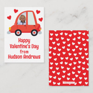 Photo Car Classroom Valentine's Day Cards