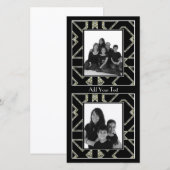 Photo Card Art Deco Elegant Black (Front/Back)