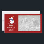 Photo Card - Christmas Baseball Snowman<br><div class="desc">Customize this holiday card with your favorite photo and personalized text.</div>