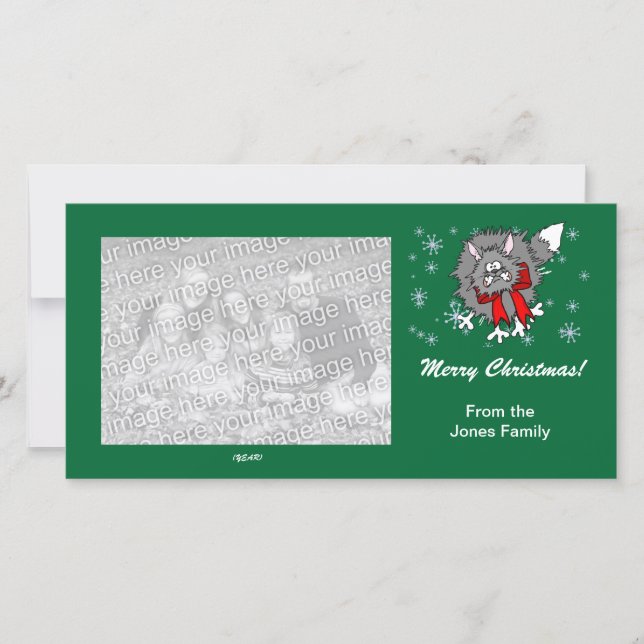 Photo Card - Christmas Crazy Cat (Front)