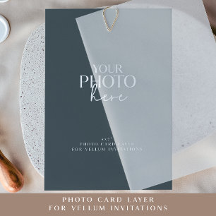 Photo Card for Vellum Wedding Invitations