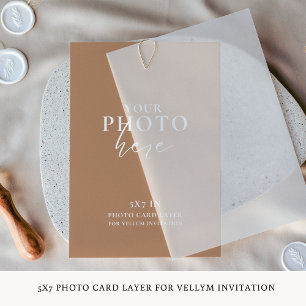 Photo Card for Vellum Wedding Invitations