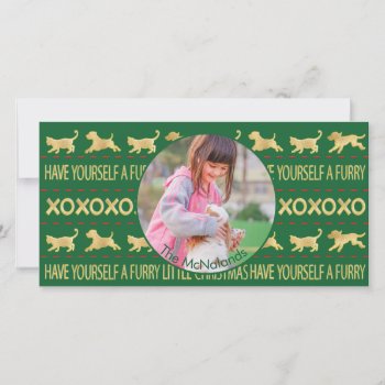 Photo Card "have Yourself Furry Little Christmas" by ChristmasHappy at Zazzle