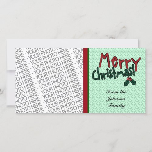 Photo Card Merry Christmas Cute Photo Template