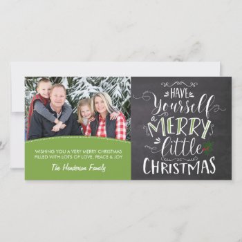 Photo Card - Merry Little Christmas by KarisGraphicDesign at Zazzle