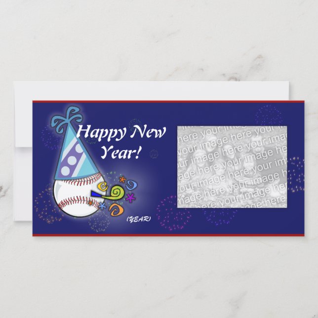 Photo Card - New Year Baseball (Front)