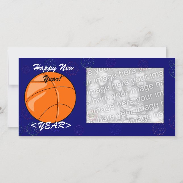 Photo Card - New Year Basketball (Front)