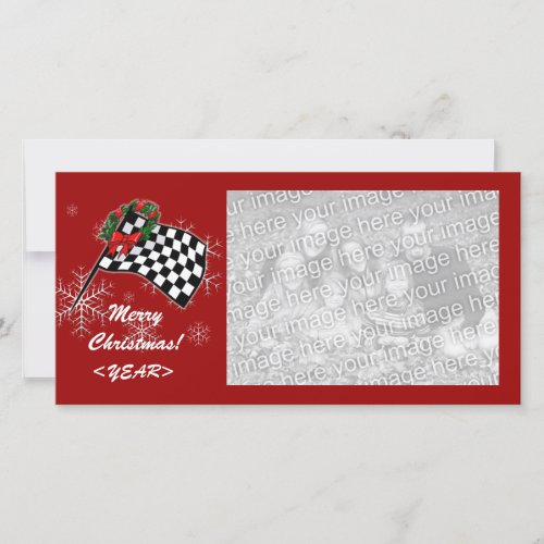 Photo Card _ Racing Flag Christmas