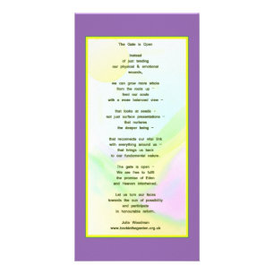 Photo Card - the gate is open.. back to the garden