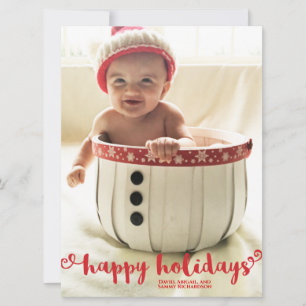 Photo Card with Happy Holidays Message