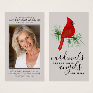 Photo Cardinal Memorial Card