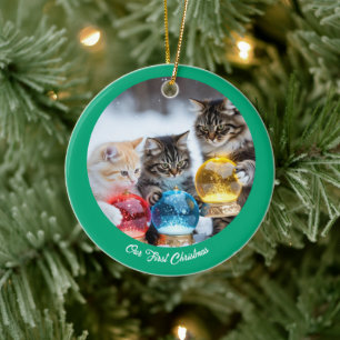 Photo Cat Customize Ceramic Ornament