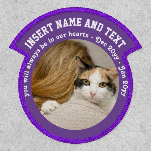 PHOTO Cat Memorial Keepsake In Our Hearts Custom Patch