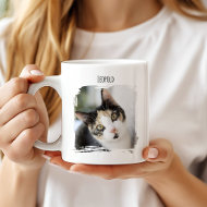 Photo Cat Pet Mug with Name