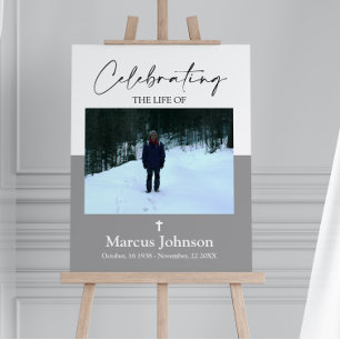 Photo Celebrating the life Funeral Foam Board