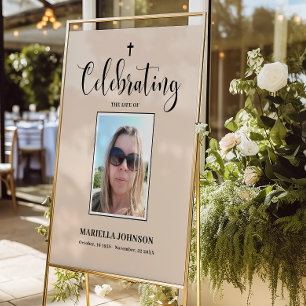 Photo Celebrating the life Funeral Foam Board