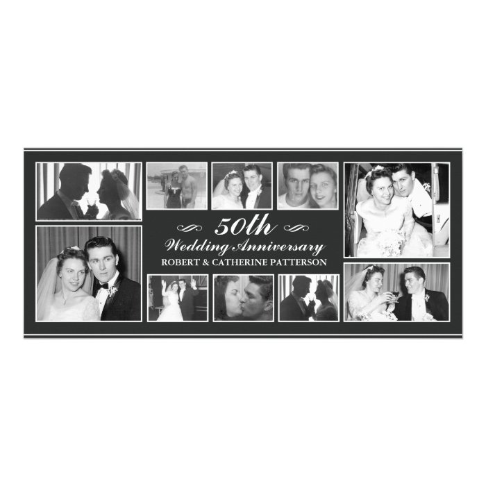 Photo Celebration 50th Wedding Anniversary Custom Announcements