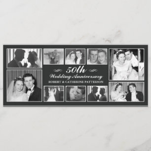 Photo Celebration 50th Wedding Anniversary Invitation