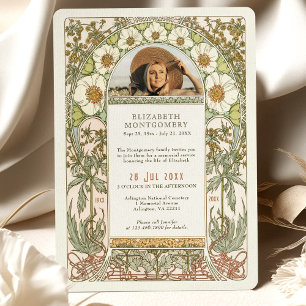 Photo Celebration of Life by Alphonse Mucha Invitation