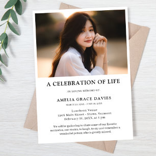 Photo Celebration of Life Memorial Invitation