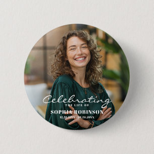 Photo Celebration of Life Memorial Keepsake Button