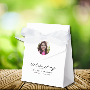 Photo Celebration of Life Memorial Keepsake Favor Boxes