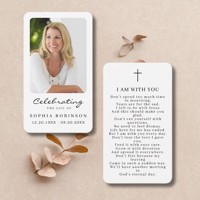 Photo Celebration of Life Remembrance Prayer Card (Creator Uploaded)