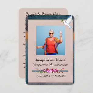 Photo Celebration of Life Service Prayer Card