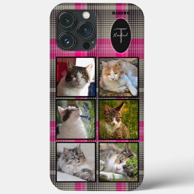 Photo Cell Phone Case Plaid HAMbyWG (Back)