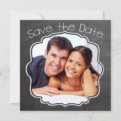 Photo Chalkboard Vintage Modern Save the Date