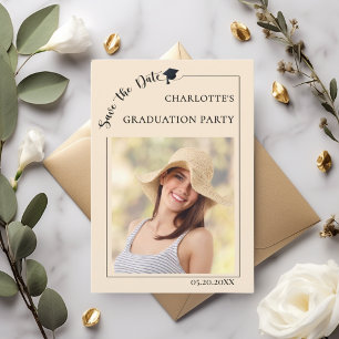 Photo champagne Graduation party Save the Date