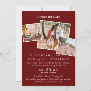 PHOTO Change the Date Plans Postponement ANY Event