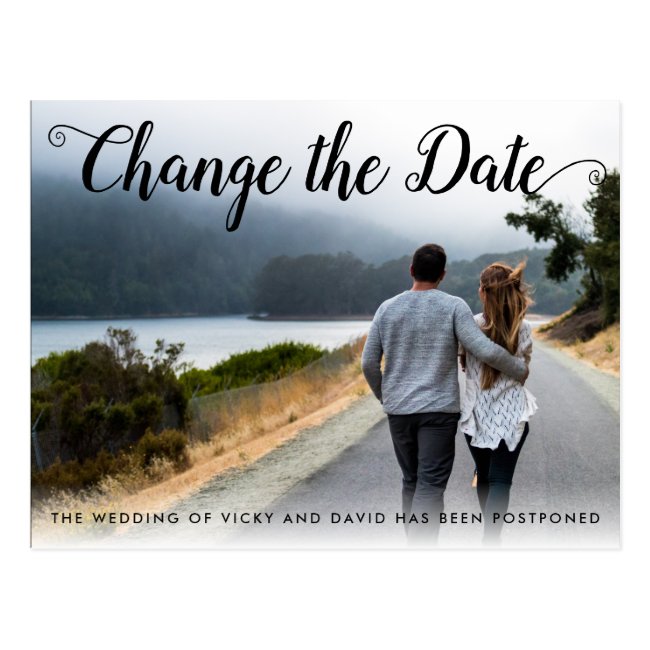 Photo Change the Date postponement announcement Postcard