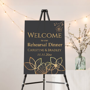  Photo Charcoal & Gold QR Code Rehearsal Foam Board