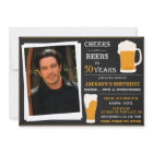 Photo Cheers and beers invitation Adult birthday