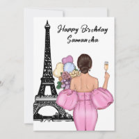 Photo Chic Eiffel Tower Pink Girl Paris Birthday