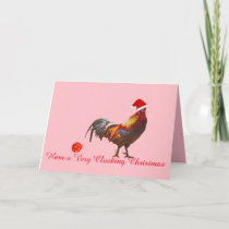 Photo Chicken Christmas Greeting Card