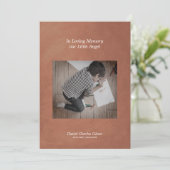 Photo Child Remembering Brown Faux Metallic Effect (Standing Front)