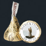 Photo Chocolate Gold Hershey's Kiss Wedding Favor<br><div class="desc">Choose your color of foil!</div>