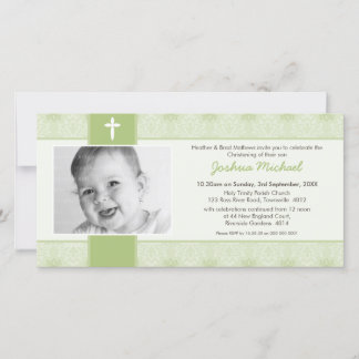 PHOTO CHRISTENING INVITATIONS :: pretty 8L