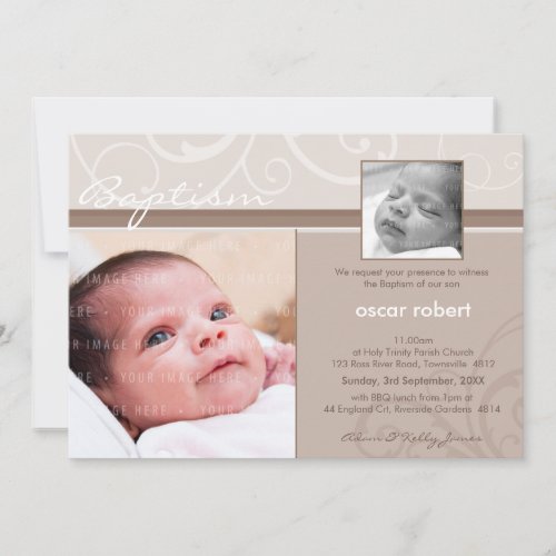 PHOTO CHRISTENING INVITES :: charity 1L