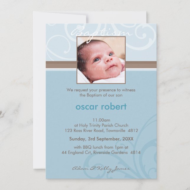 PHOTO CHRISTENING INVITES :: charity 6P (Front)