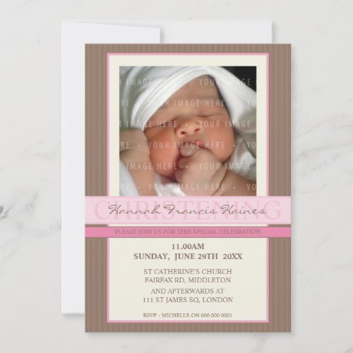 PHOTO CHRISTENING INVITES :: elegance 2P