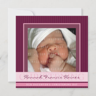 PHOTO CHRISTENING INVITES :: elegance 3SQ