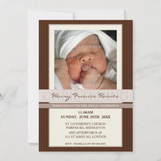 PHOTO CHRISTENING INVITES :: elegance 6P