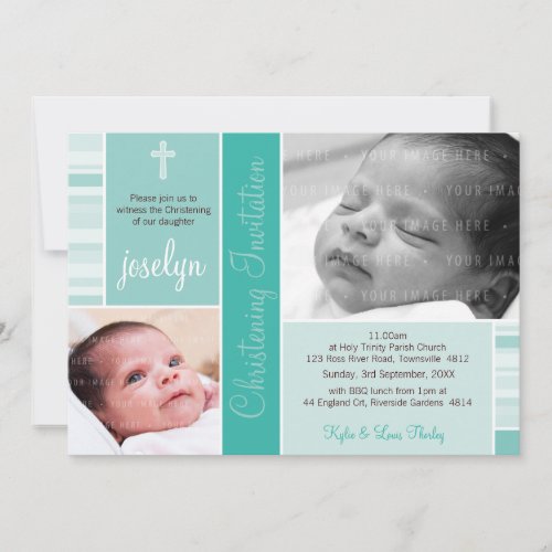 PHOTO CHRISTENING INVITES  essence 9L