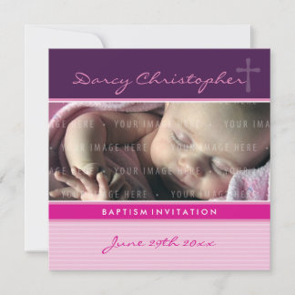 PHOTO CHRISTENING INVITES :: faith 3SQ