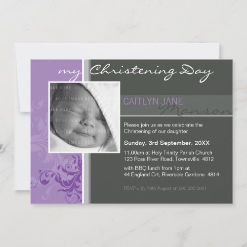 PHOTO CHRISTENING INVITES :: posh 3L