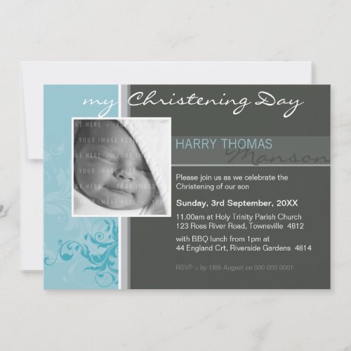 PHOTO CHRISTENING INVITES :: posh 5L